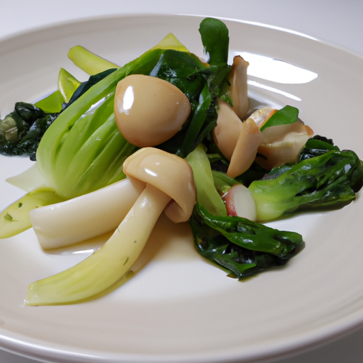 Bok choy e funghi