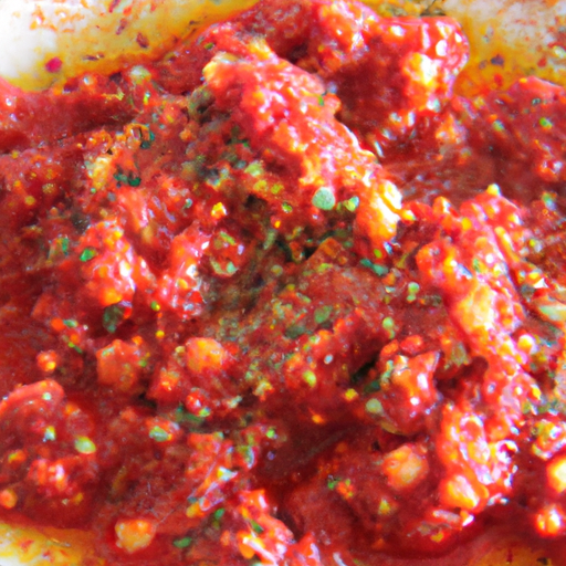 Cavolfiore con salsa dorsa (salsa di pomodori, aglio e peperoncino)