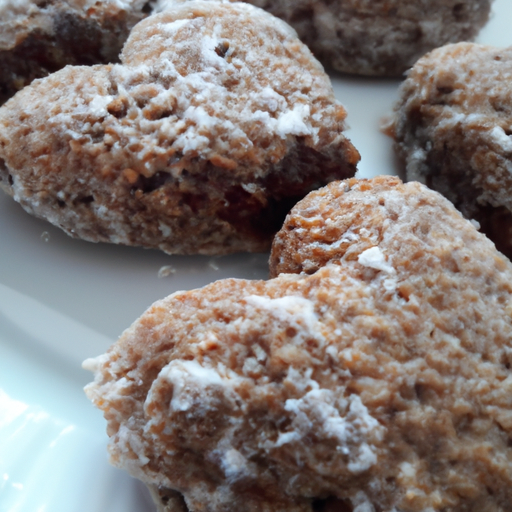 Biscotti al cocco con cuore di cioccolato bianco