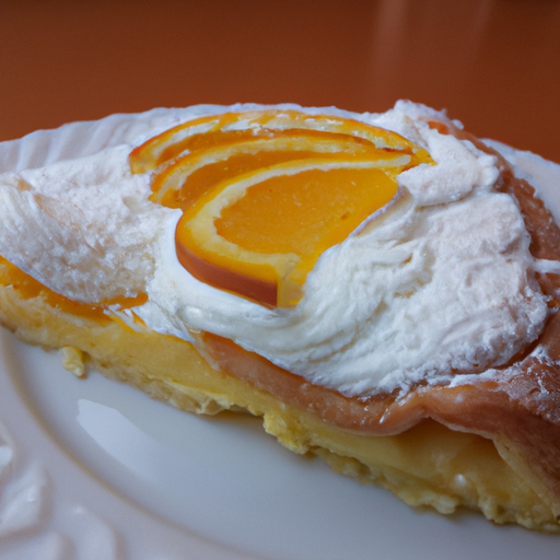 Crostata con crema all'arancia