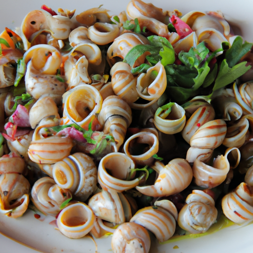 Chiocciole salate verdure e pancetta