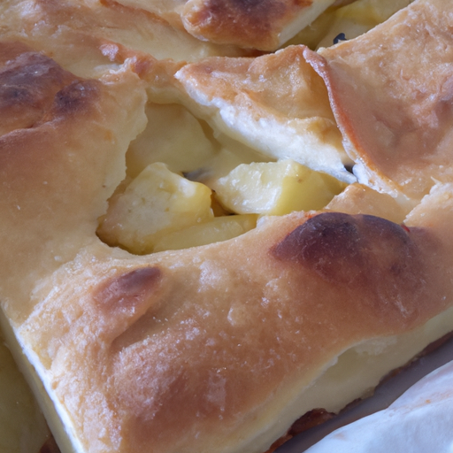 Focaccia con patate e formaggio