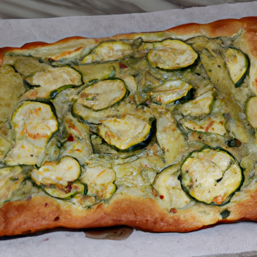 Focaccia con zucchine