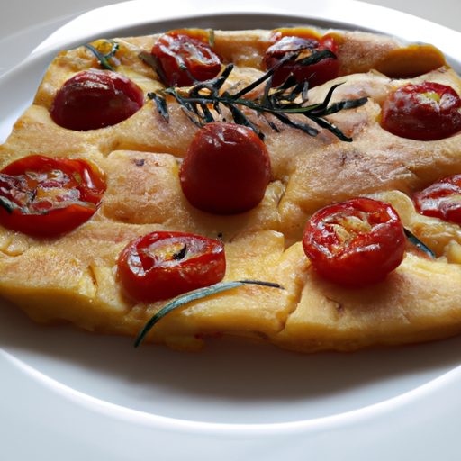 Focaccia integrale ai pomodorini