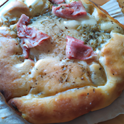 Focaccia rustichella con salame e formaggio