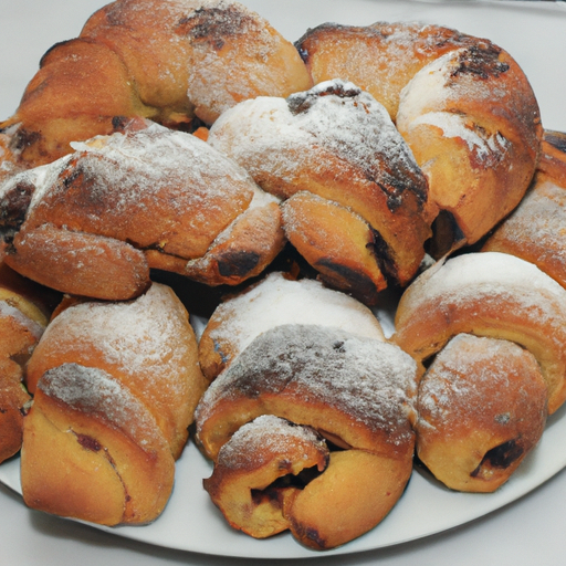 Merendine di pasta brioche al cioccolato