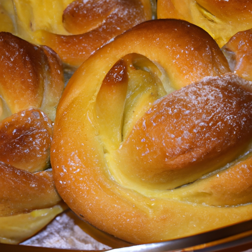 Pan brioche crisantemo