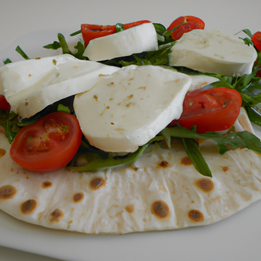 Piadina con insalata caprese e rucola