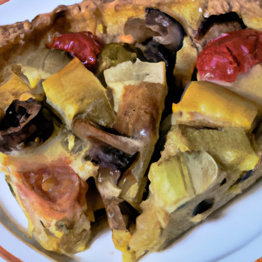 Schiacciata con carciofi, pomodori secchi e formaggio