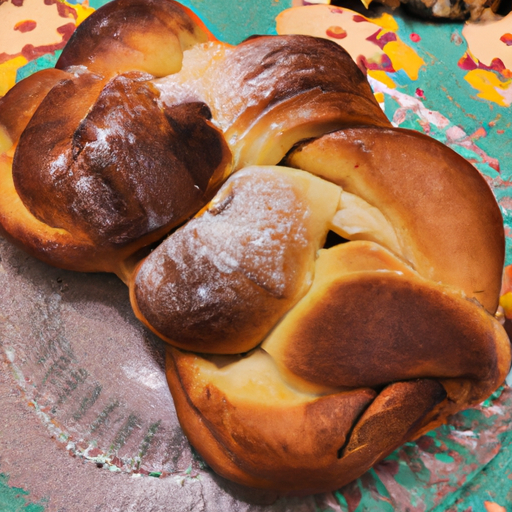 Treccia di pan brioche con ricotta e gocce di cioccolato