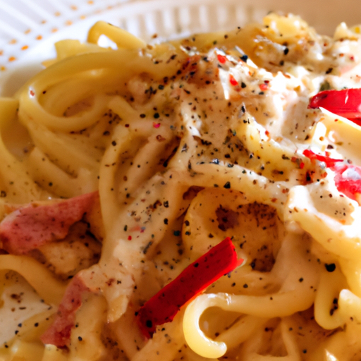 Pasta con crema di peperoni