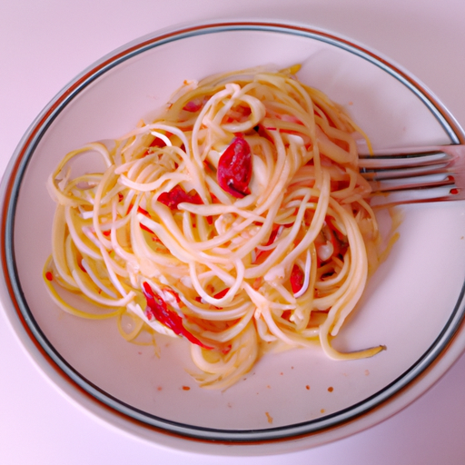 Spaghetti aglio olio e peperoncino