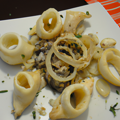 Anelli di calamari al forno