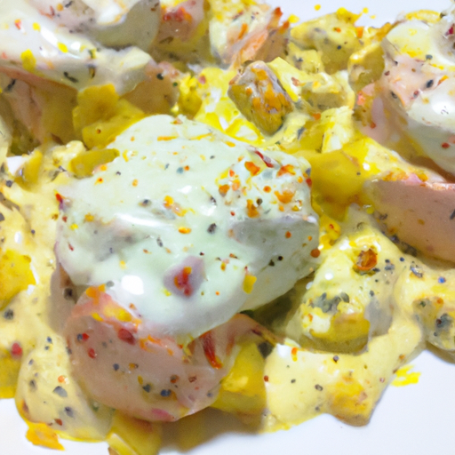 Bocconcini di pollo con yogurt e curcuma