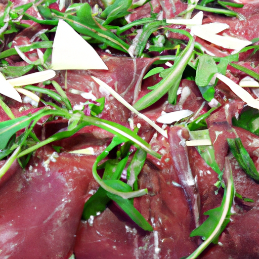 Carpaccio di manzo con rucola e grana