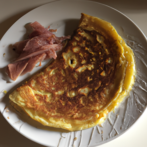 Omelette con stracchino e prosciutto cotto