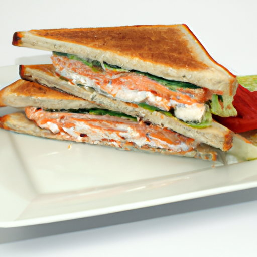 Club sandwich al salmone