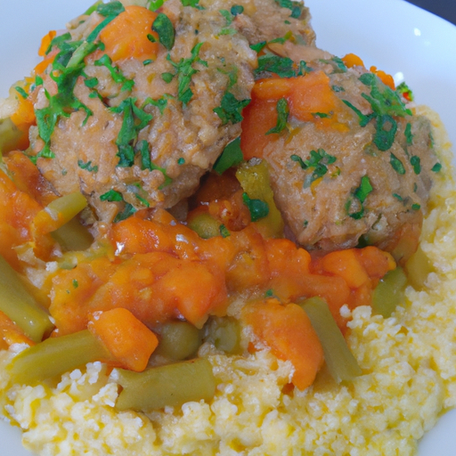 Couscous con verdure e polpettine di pesce