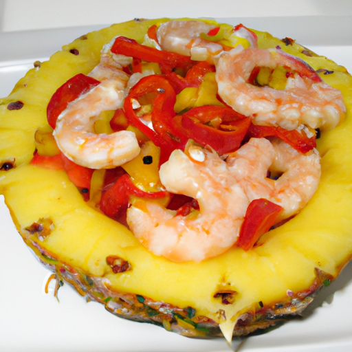 Insalata con gamberi nell'ananas