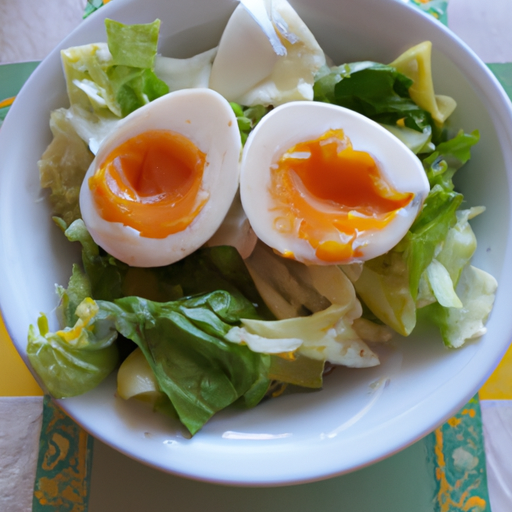 Insalata con uova strapazzate