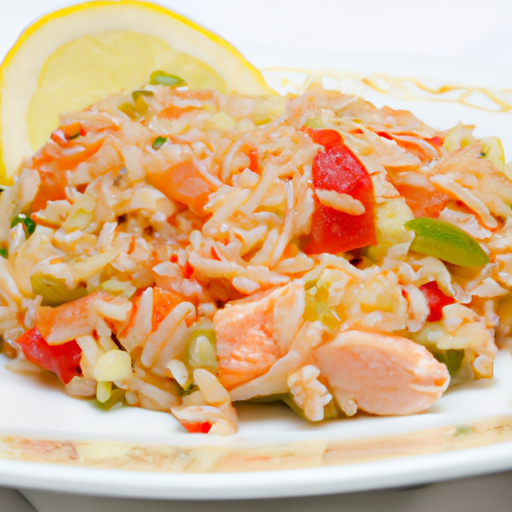 Insalata di orzo e salmone