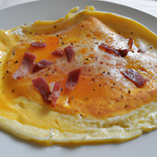 Omelette con stracchino e prosciutto cotto