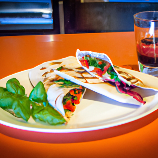 Piadina con crudo, brie, insalata e salsa cocktail