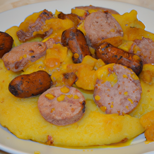 Polenta con salsiccia e formaggio