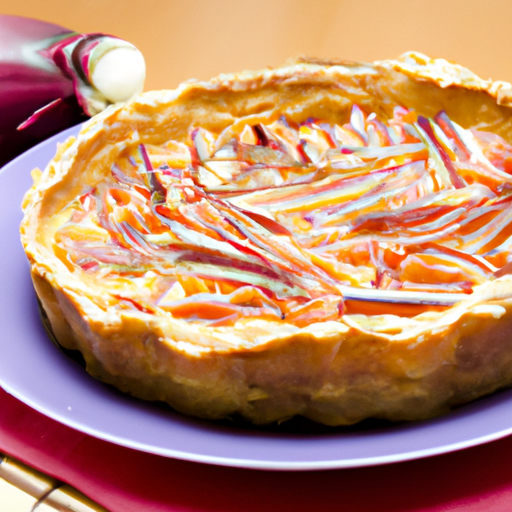 Quiche  al salmone con patate e radicchio