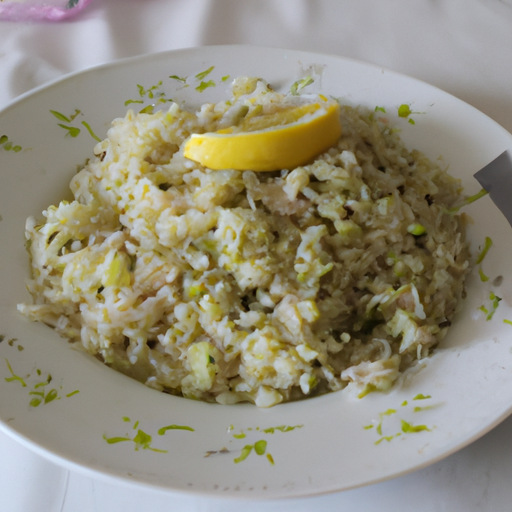 Riso freddo con tonno, zucchine e limone