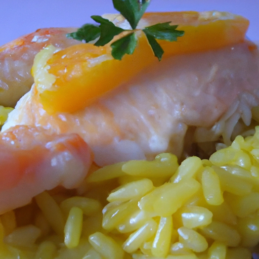 Salmone agli agrumi con riso pilaf